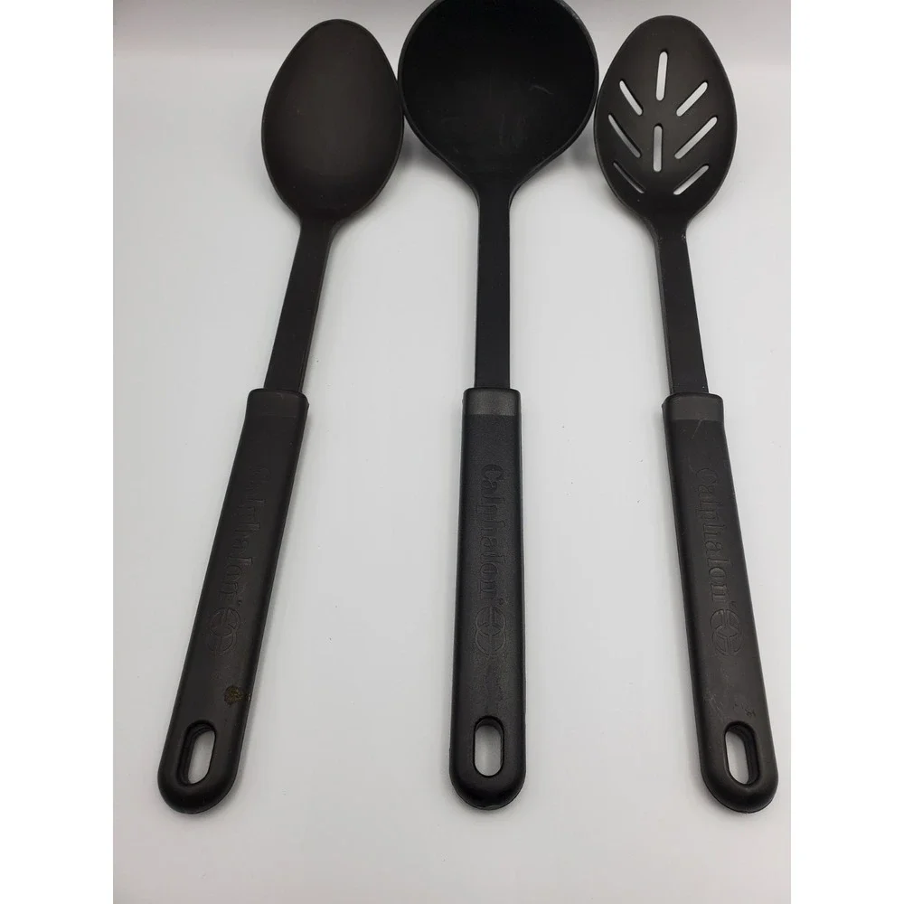 Set of 3 Calphalon Black Nylon Cooking Utensils W/heat resistance of 400 degrees